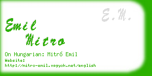 emil mitro business card